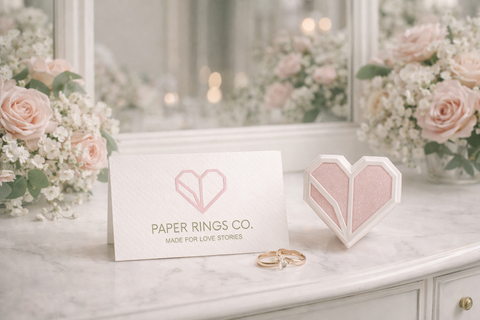 Paper Rings Background Made for Love Stories